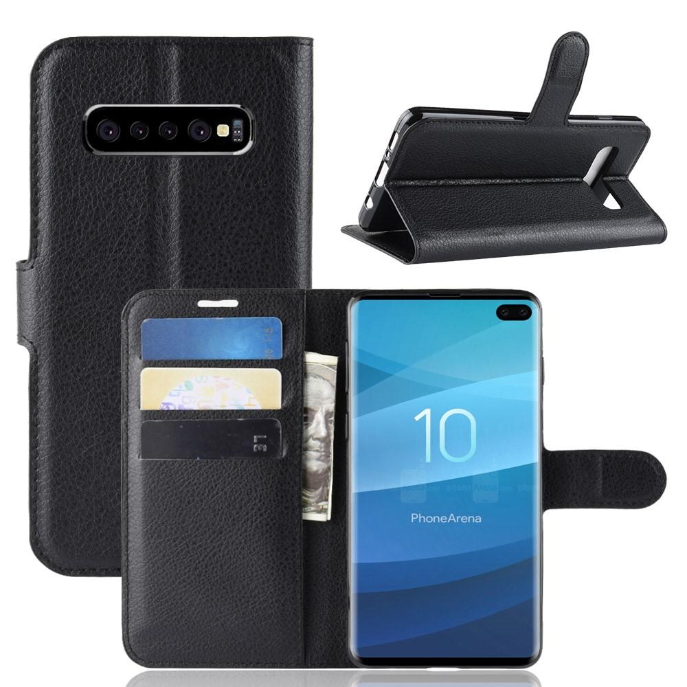 Coque portefeuille Samsung Galaxy S10 Plus Noir