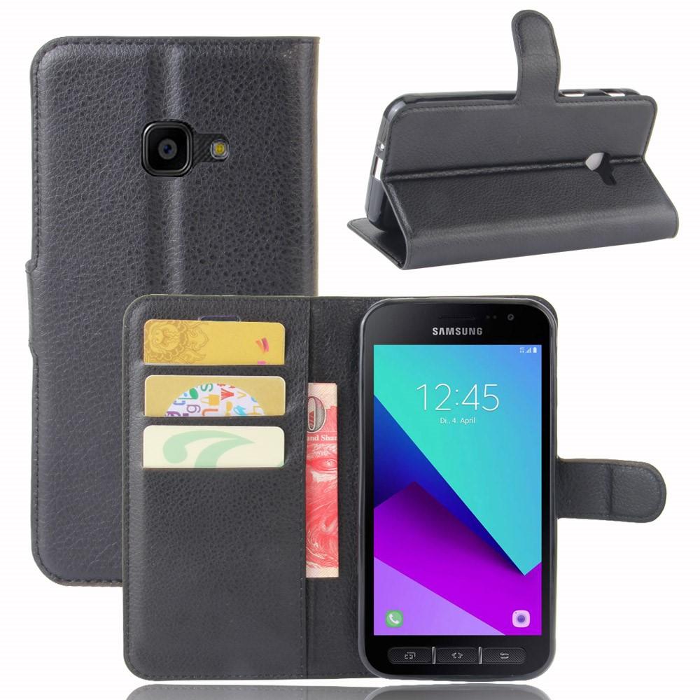 Coque portefeuille Samsung Galaxy Xcover 4/4s, Noir
