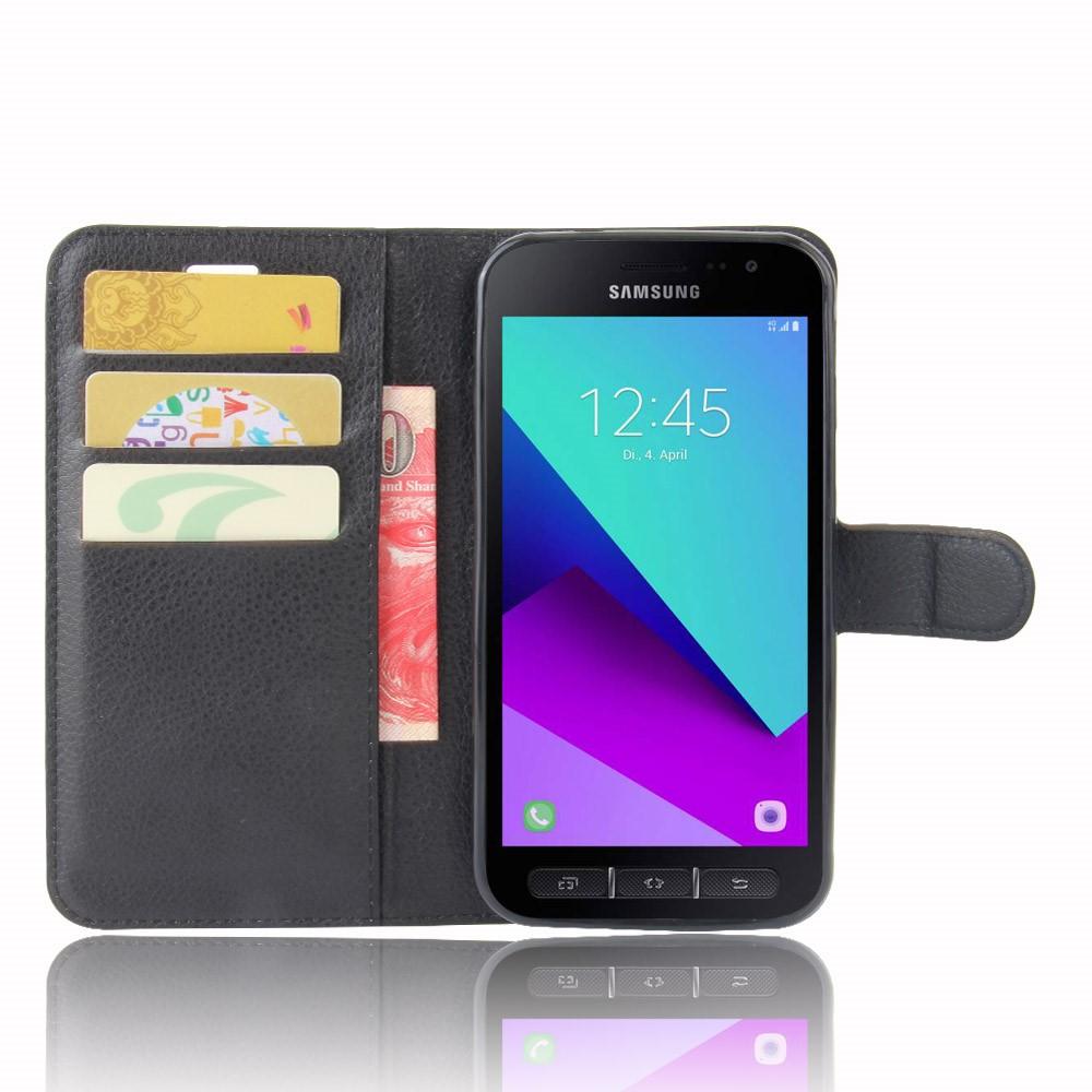 Coque portefeuille Samsung Galaxy Xcover 4/4s, Noir