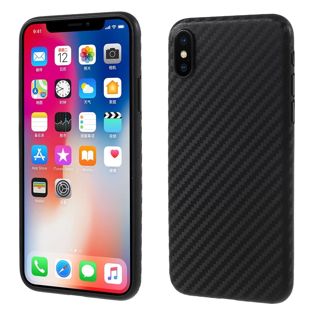 Coque UltraThin iPhone X/XS Fibre de carbone