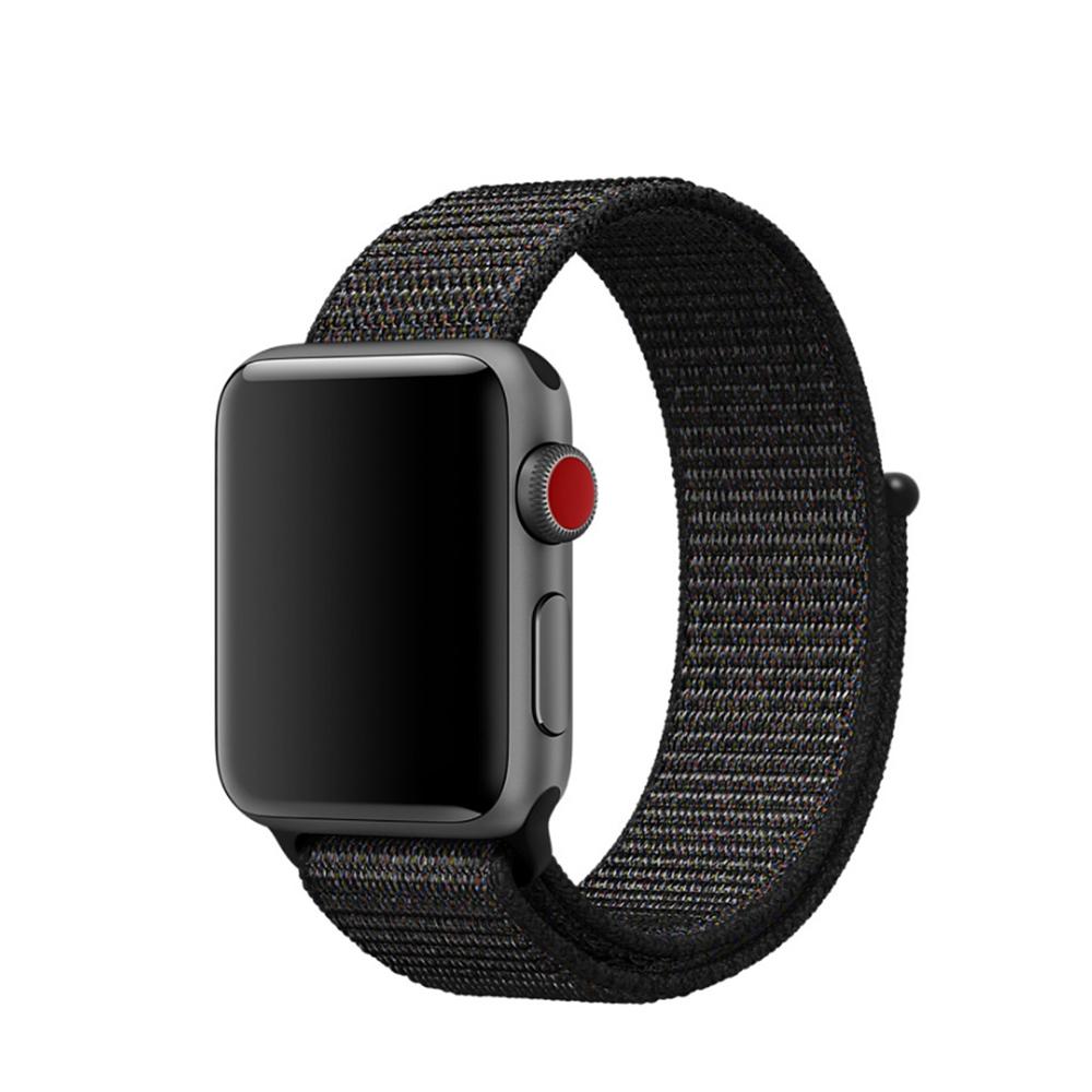 Bracelet en nylon Apple Watch Series 1-3 38mm, Noir