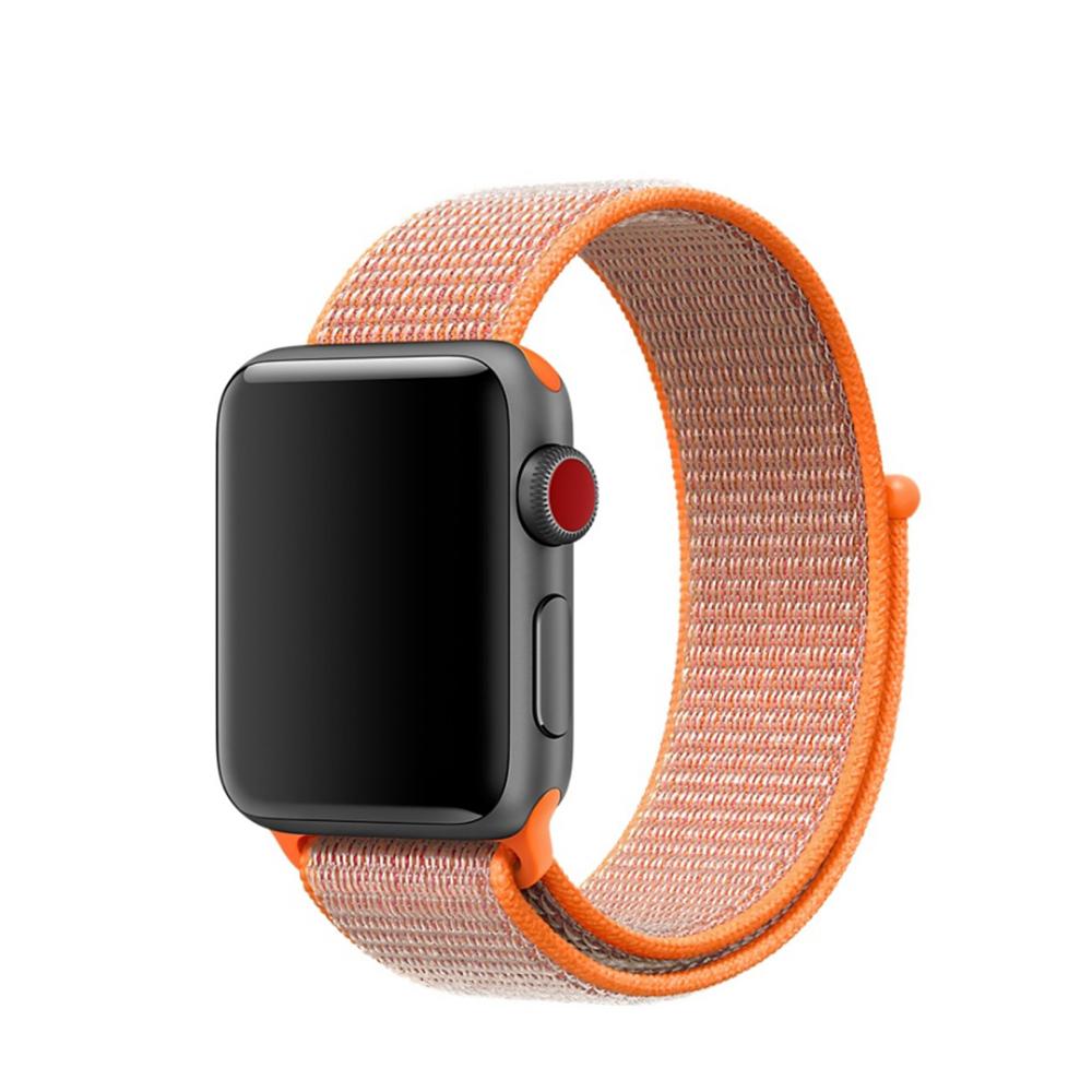 Bracelet en nylon Apple Watch 45mm Series 7, orange