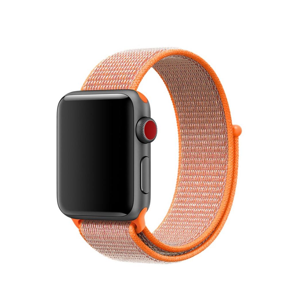 Bracelet en nylon Apple Watch 45mm Series 8 Orange