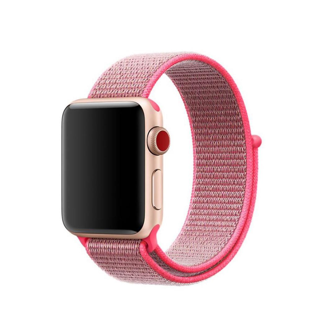 Bracelet en nylon Apple Watch Ultra 49mm, rose