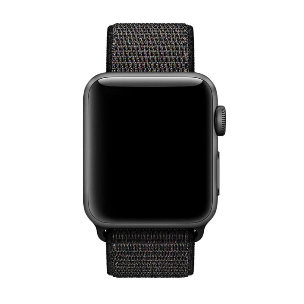 Bracelet en nylon Apple Watch Series 8 45mm, Noir