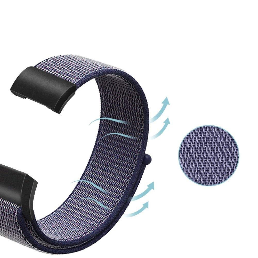 Bracelet en nylon Fitbit Charge 3/4 Bleu