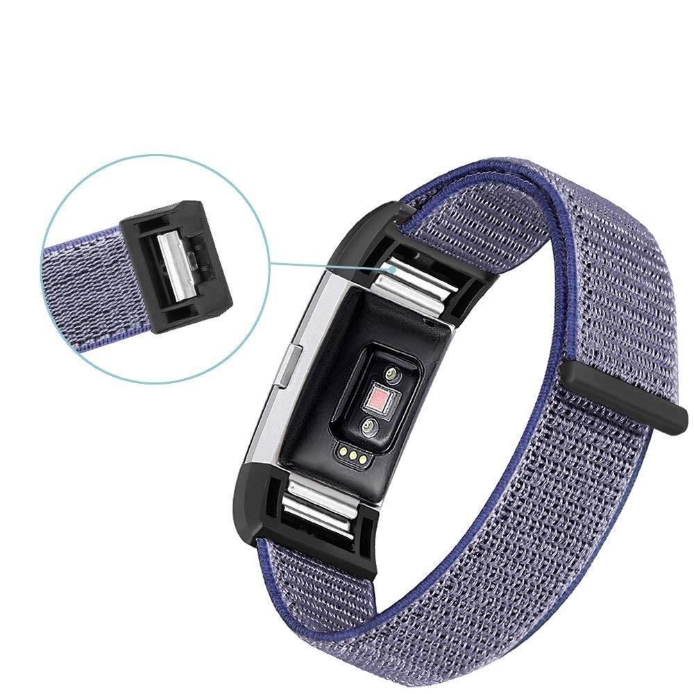 Bracelet en nylon Fitbit Charge 3/Charge 4, Bleu