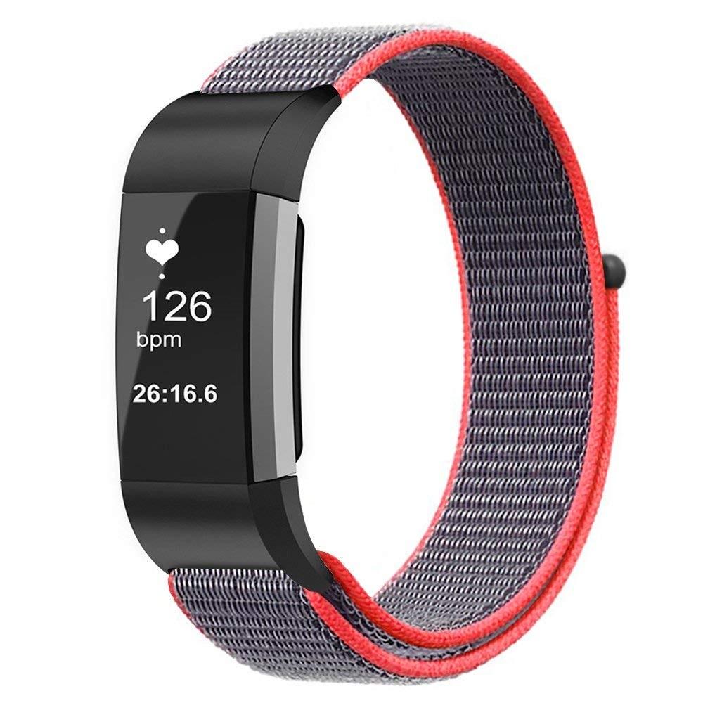 Bracelet en nylon Fitbit Charge 3/4 Rose