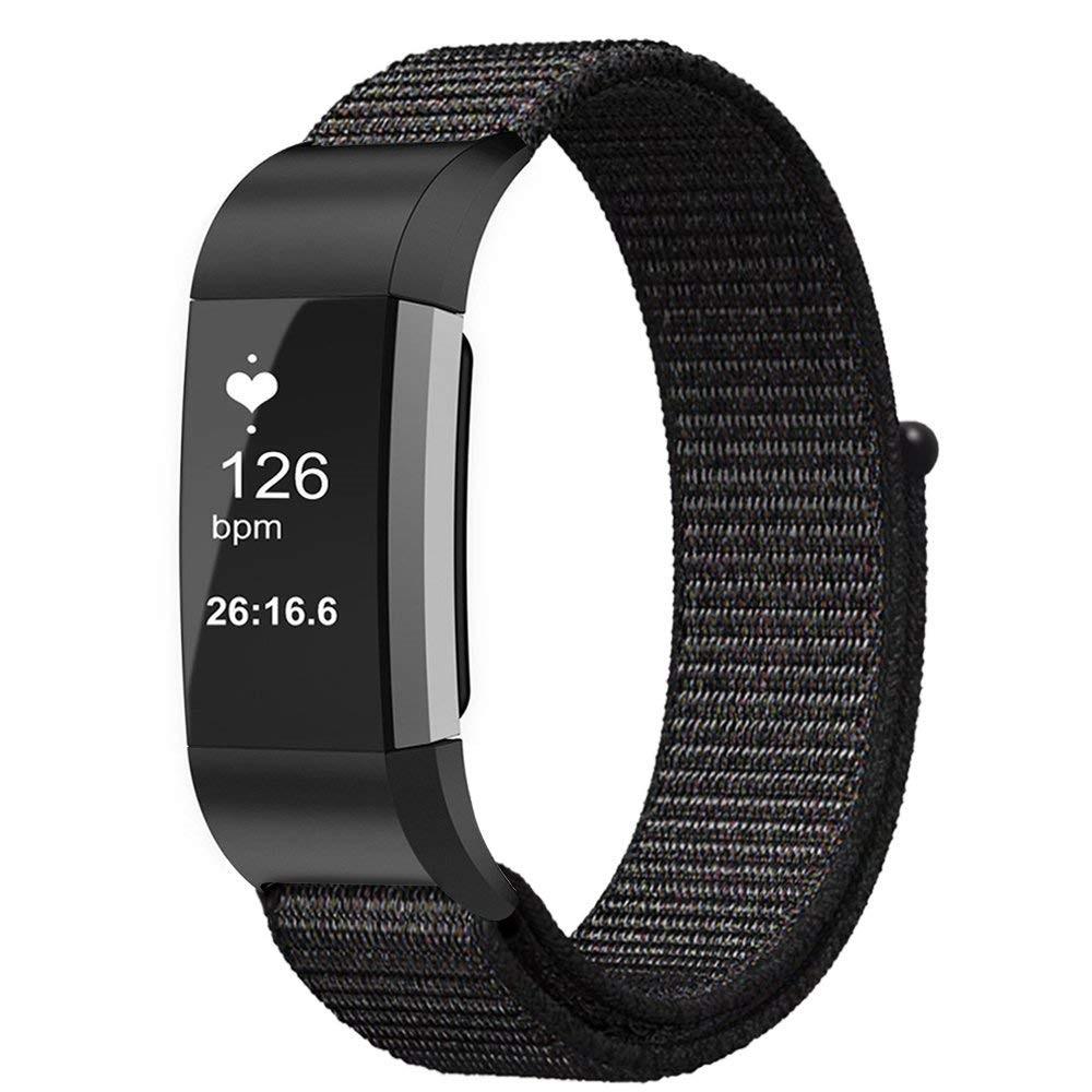 Bracelet en nylon Fitbit Charge 3/4 Noir