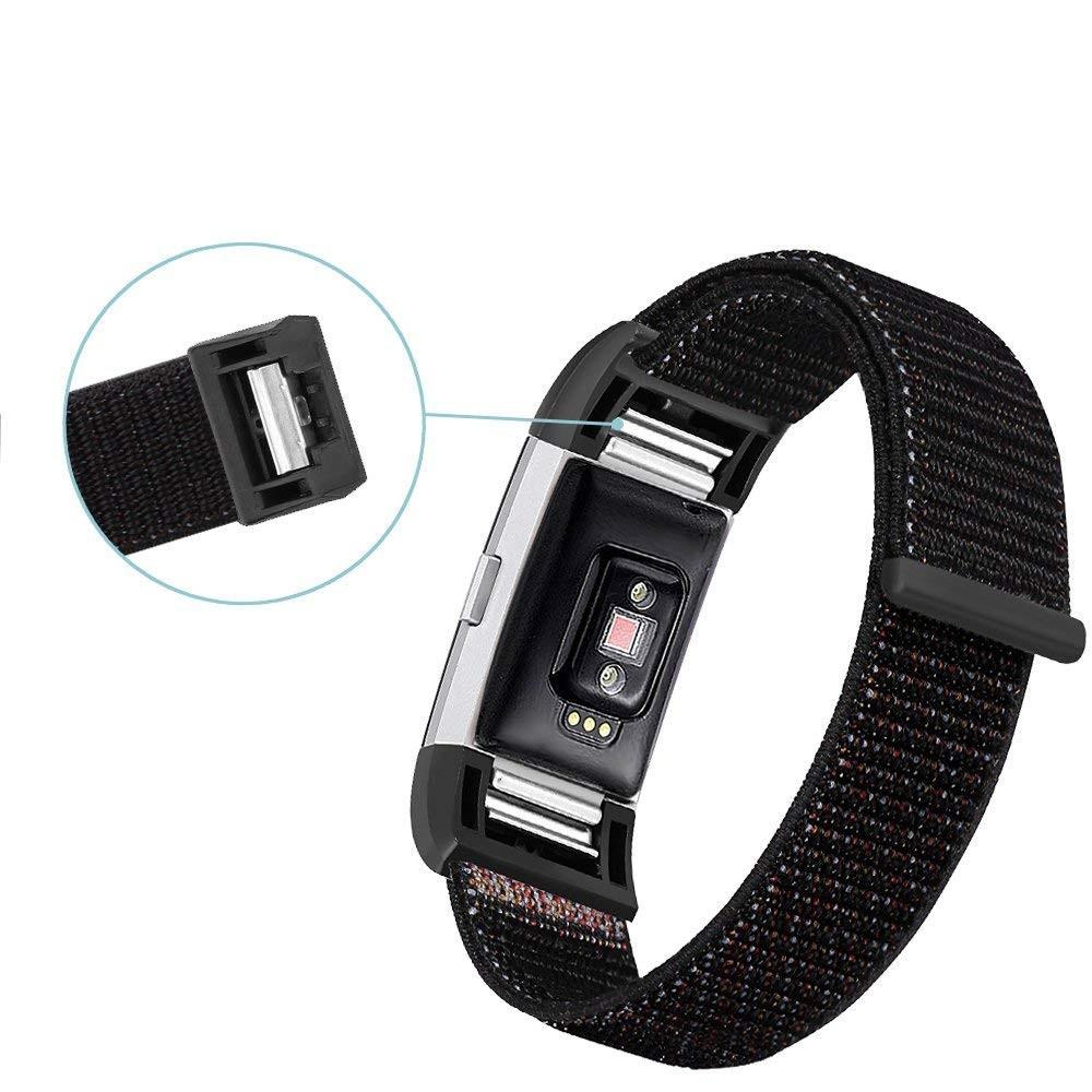 Bracelet en nylon Fitbit Charge 3/4 Noir