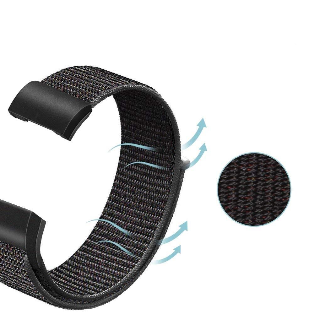 Bracelet en nylon Fitbit Charge 3/4 Noir