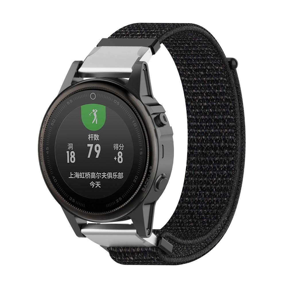 Bracelet en nylon Garmin Fenix 5S/5S Plus/6S/6S Pro/7S Noir