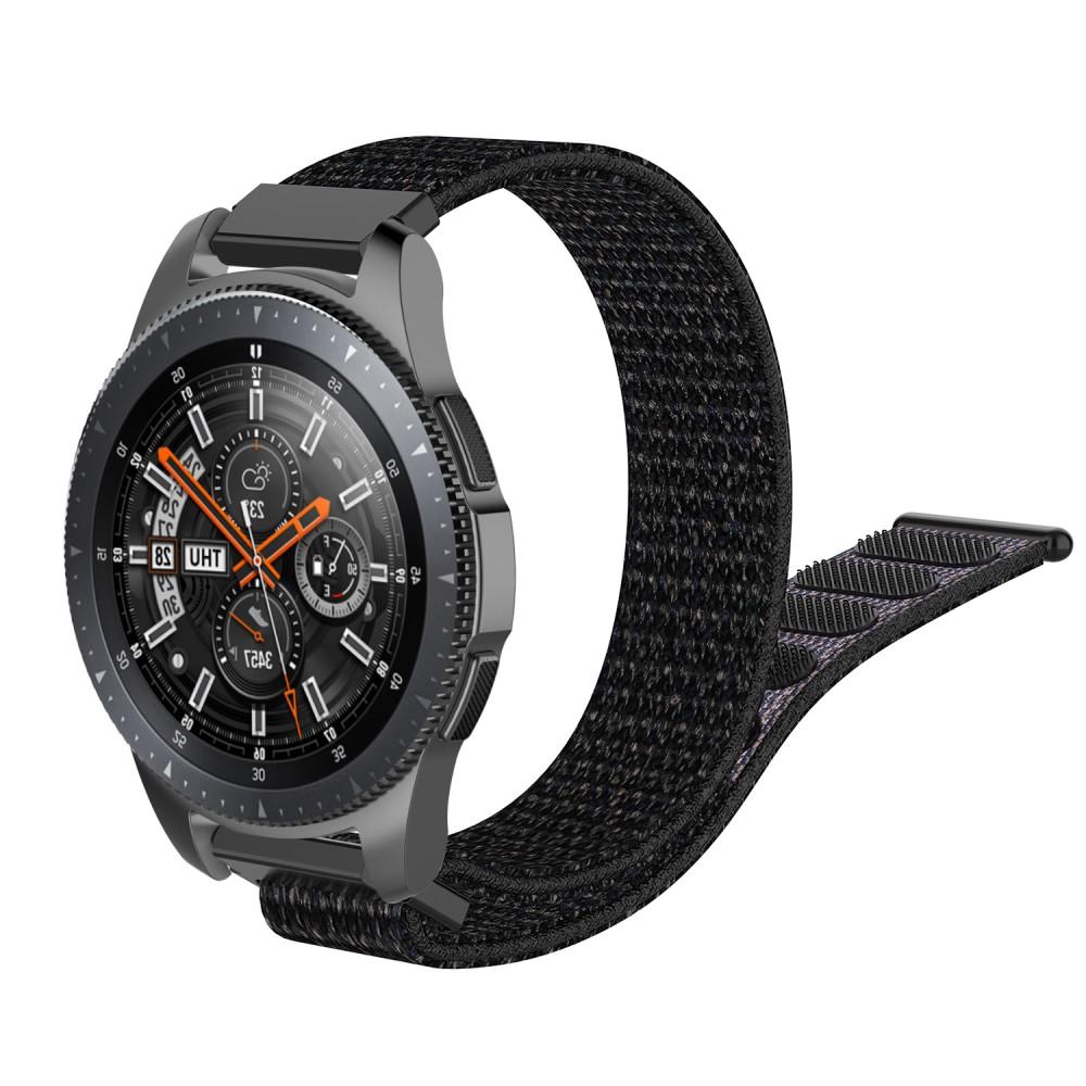 Bracelet en nylon Samsung Galaxy Watch 46mm, Noir
