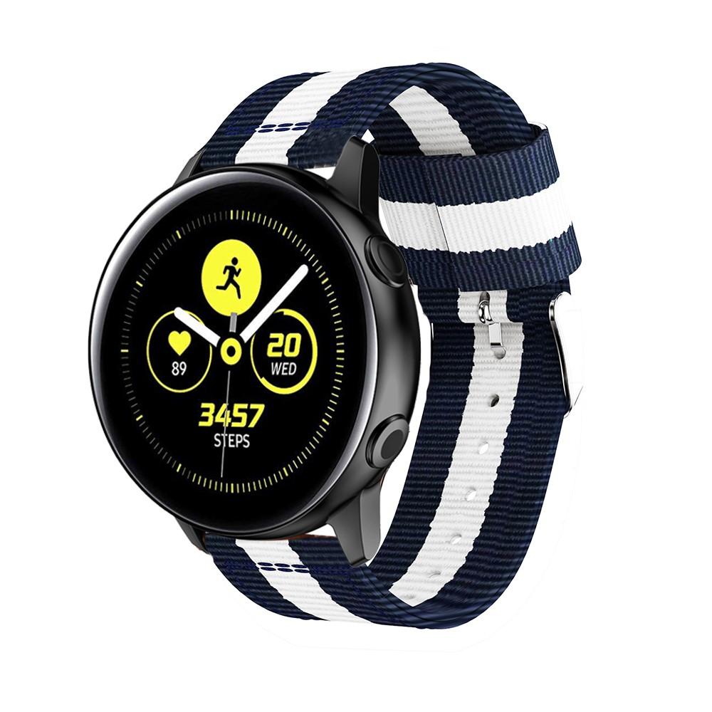 Bracelet en nylon Samsung Galaxy Watch Active Blanc