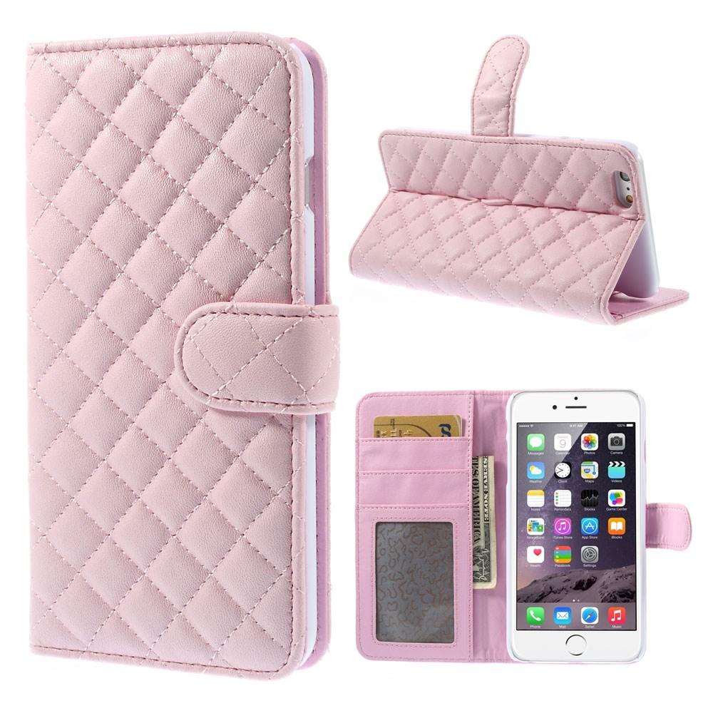 Étui portefeuille iPhone 6/6S Matelassé Rose