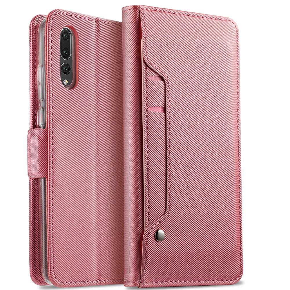Étui portefeuille Miroir Huawei P20 Pro Pink Gold