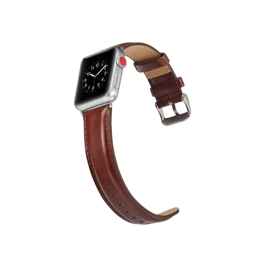 Bracelet en cuir Premium Apple Watch 42mm Brown