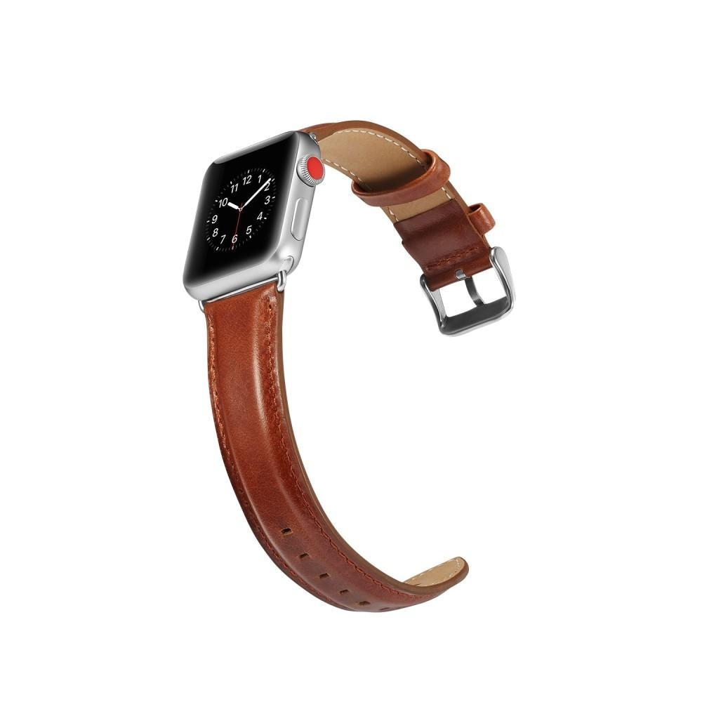 Bracelet en cuir Premium Apple Watch Ultra 49mm, Cognac