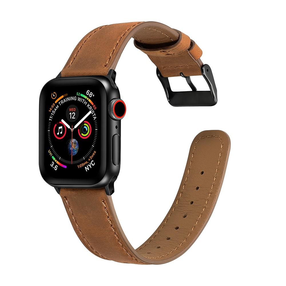 Bracelet rétro Apple Watch 45mm Series 8 Cognac