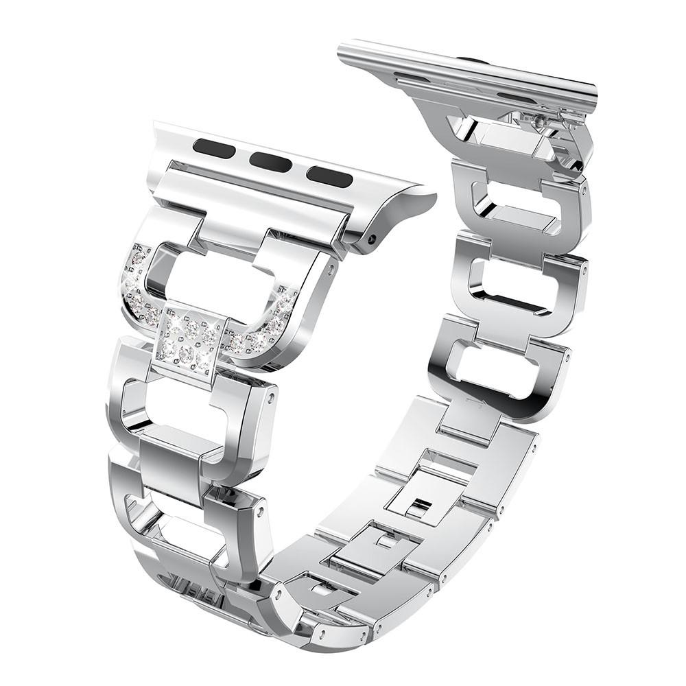 Bracelet Rhinestone Apple Watch Ultra 49mm, argent