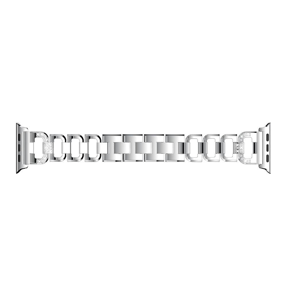 Bracelet Rhinestone Apple Watch 44mm, argent