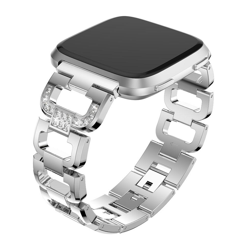 Bracelet Rhinestone Fitbit Versa/Versa 2 Argent