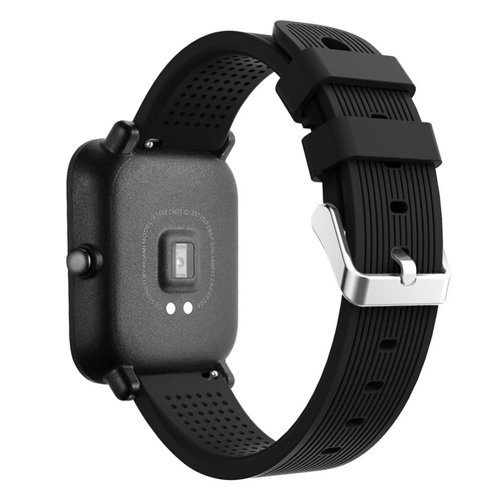 Bracelet en silicone pour Amazfit GTS/GTS 2, Noir