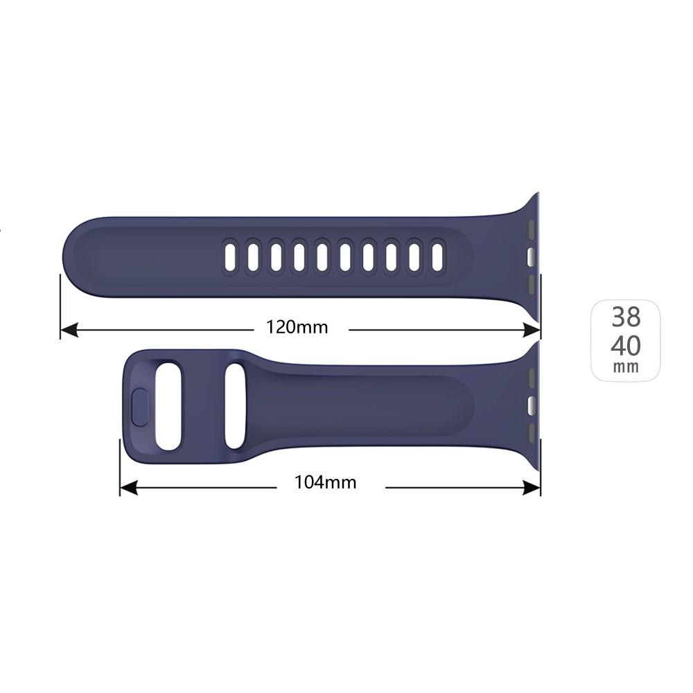 Bracelet en silicone pour Apple Watch 41mm Series 8 , bleu