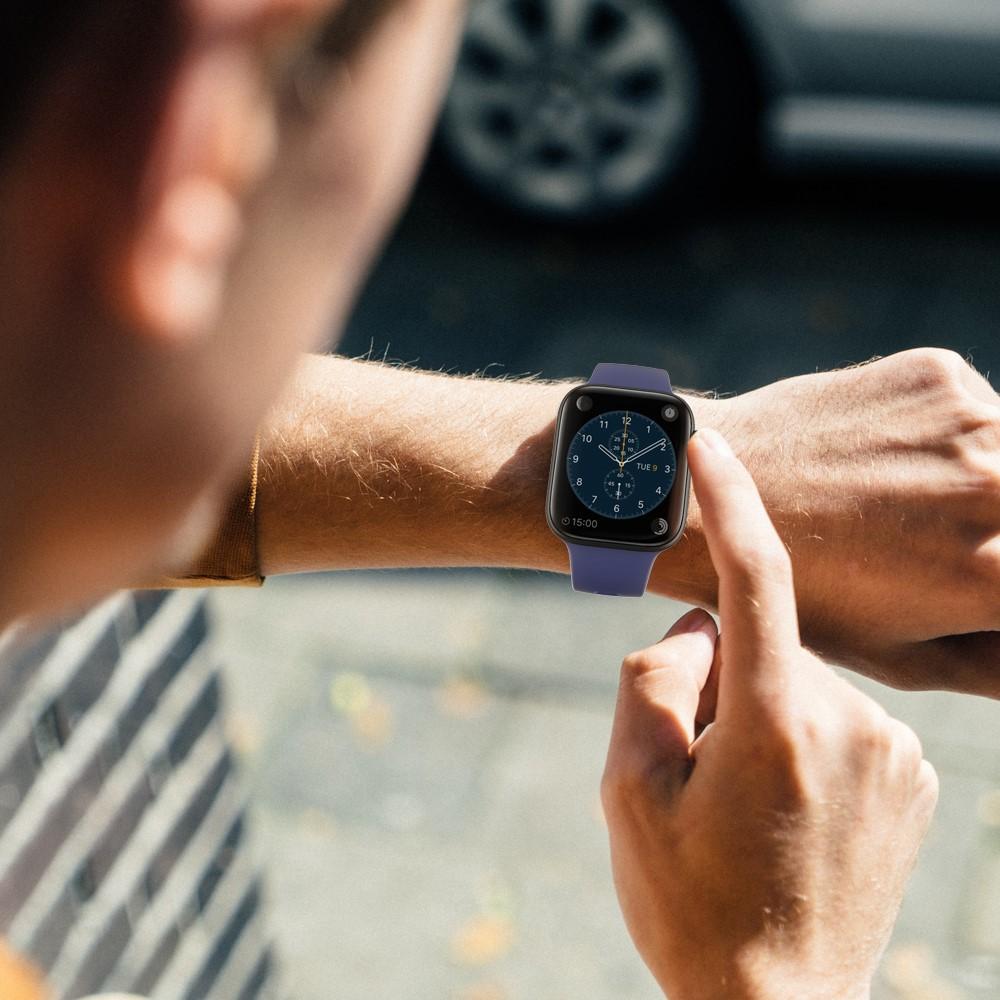 Bracelet en silicone pour Apple Watch SE 40mm, bleu