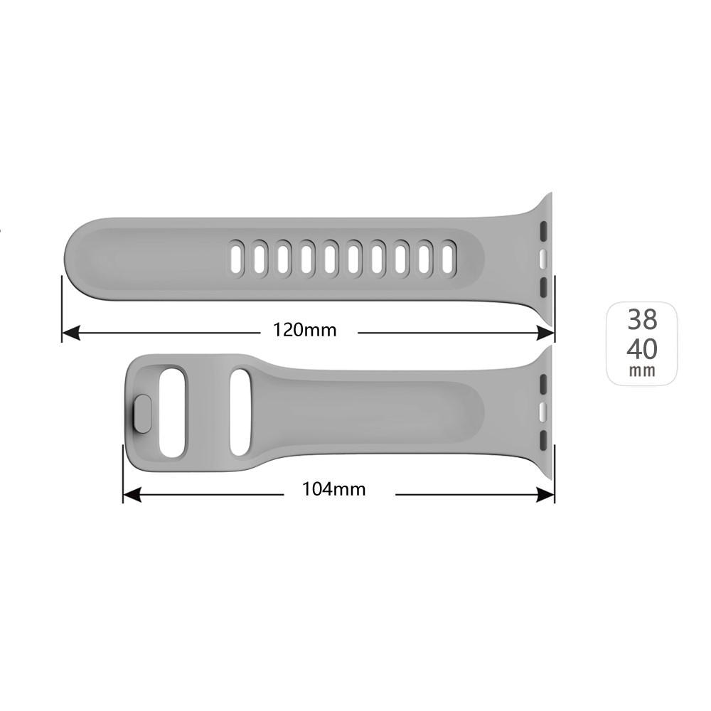 Bracelet en silicone pour Apple Watch 41mm Series 8, gris