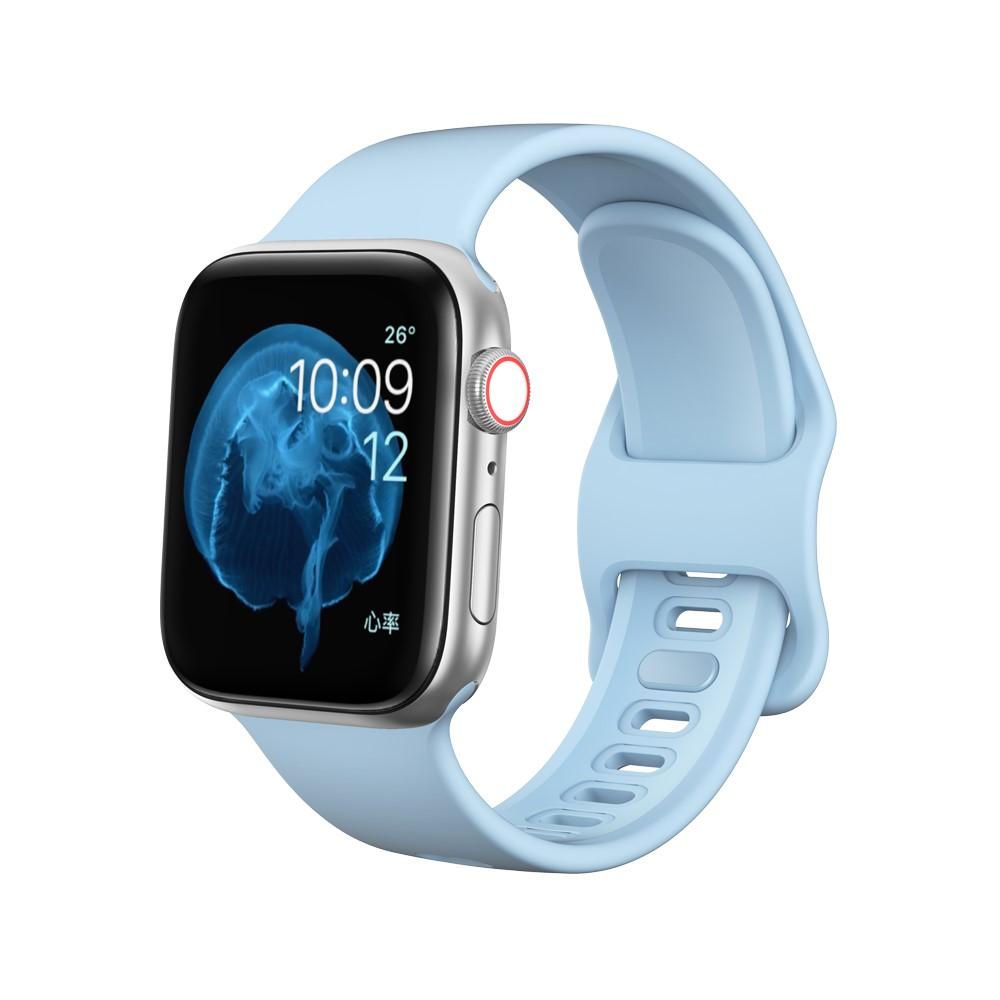 Bracelet en silicone pour Apple Watch 41mm Series 9, bleu clair