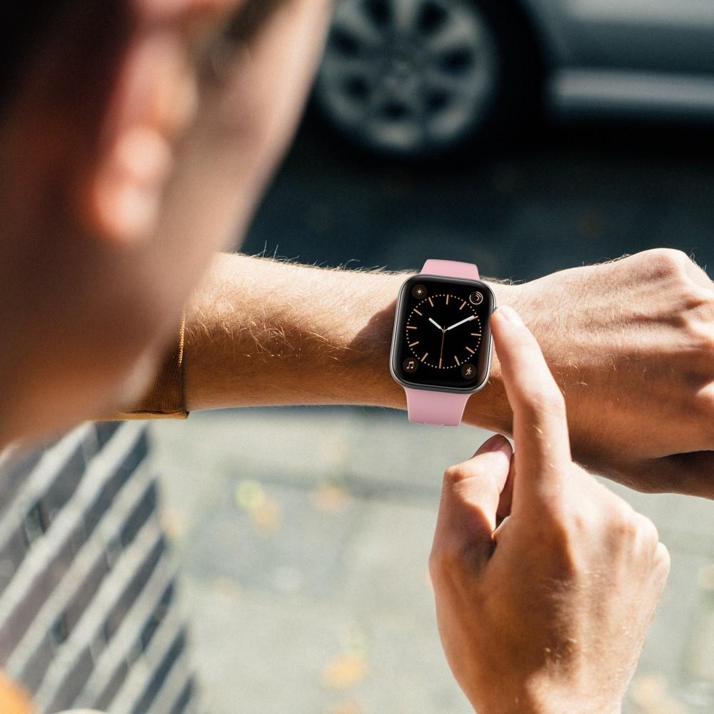Bracelet en silicone pour Apple Watch 40mm, rose