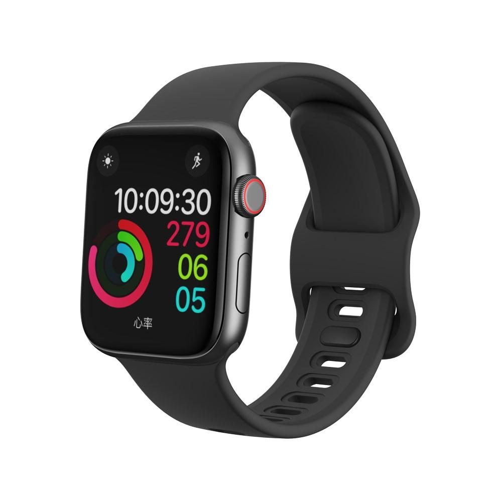 Bracelet en silicone pour Apple Watch 41mm Series 7, noir