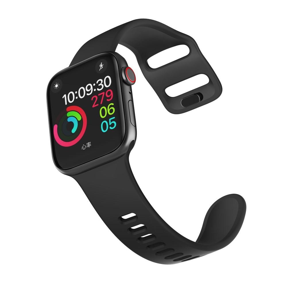 Bracelet en silicone pour Apple Watch 41mm Series 9, noir