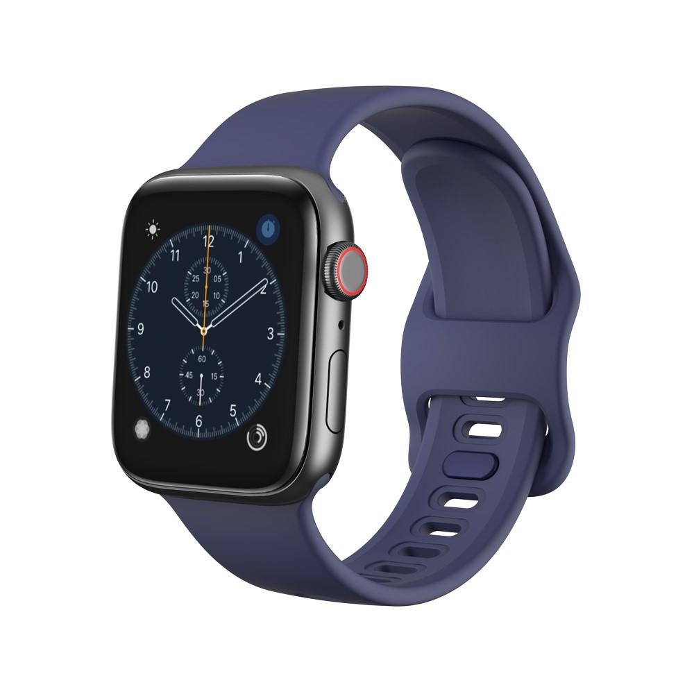 Bracelet en silicone pour Apple Watch 44mm, bleu