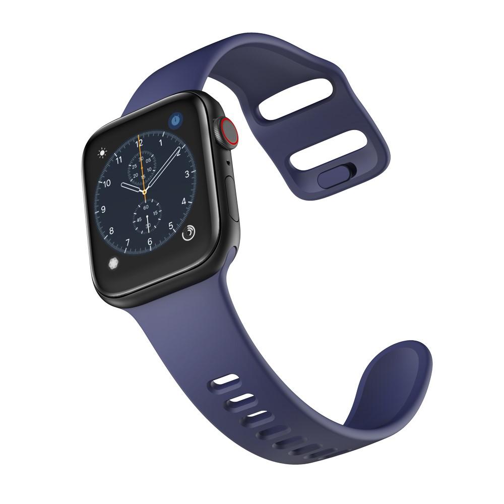 Bracelet en silicone pour Apple Watch Series 7 45mm, Bleu