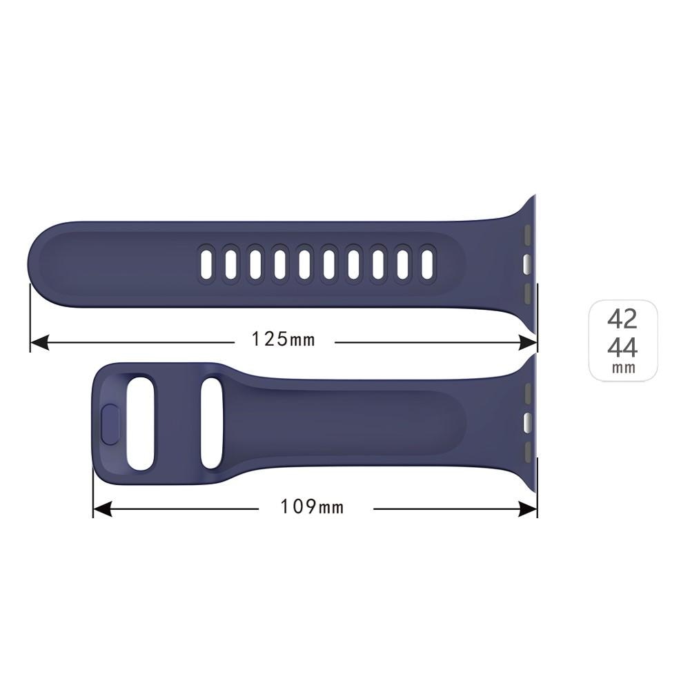 Bracelet en silicone pour Apple Watch Series 7 45mm, Bleu