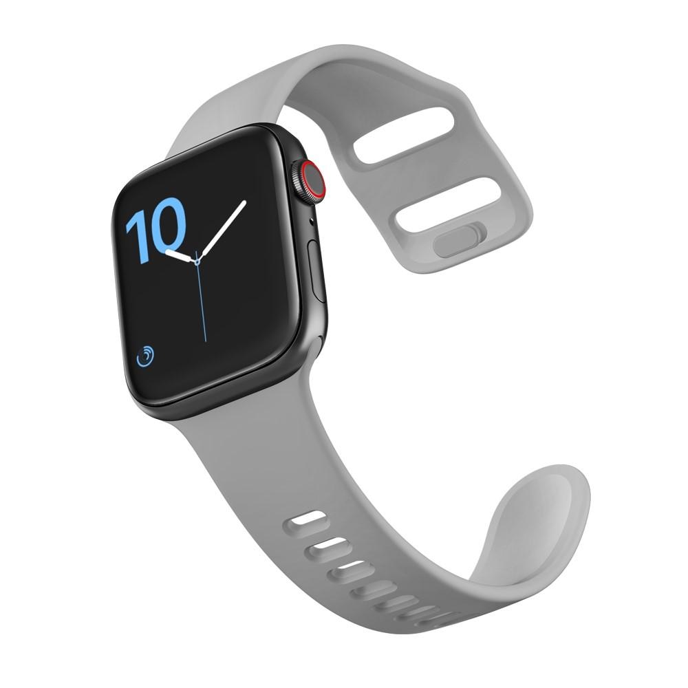 Bracelet en silicone pour Apple Watch 44mm, gris