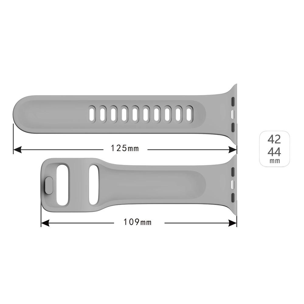 Bracelet en silicone pour Apple Watch 45mm Series 8, gris