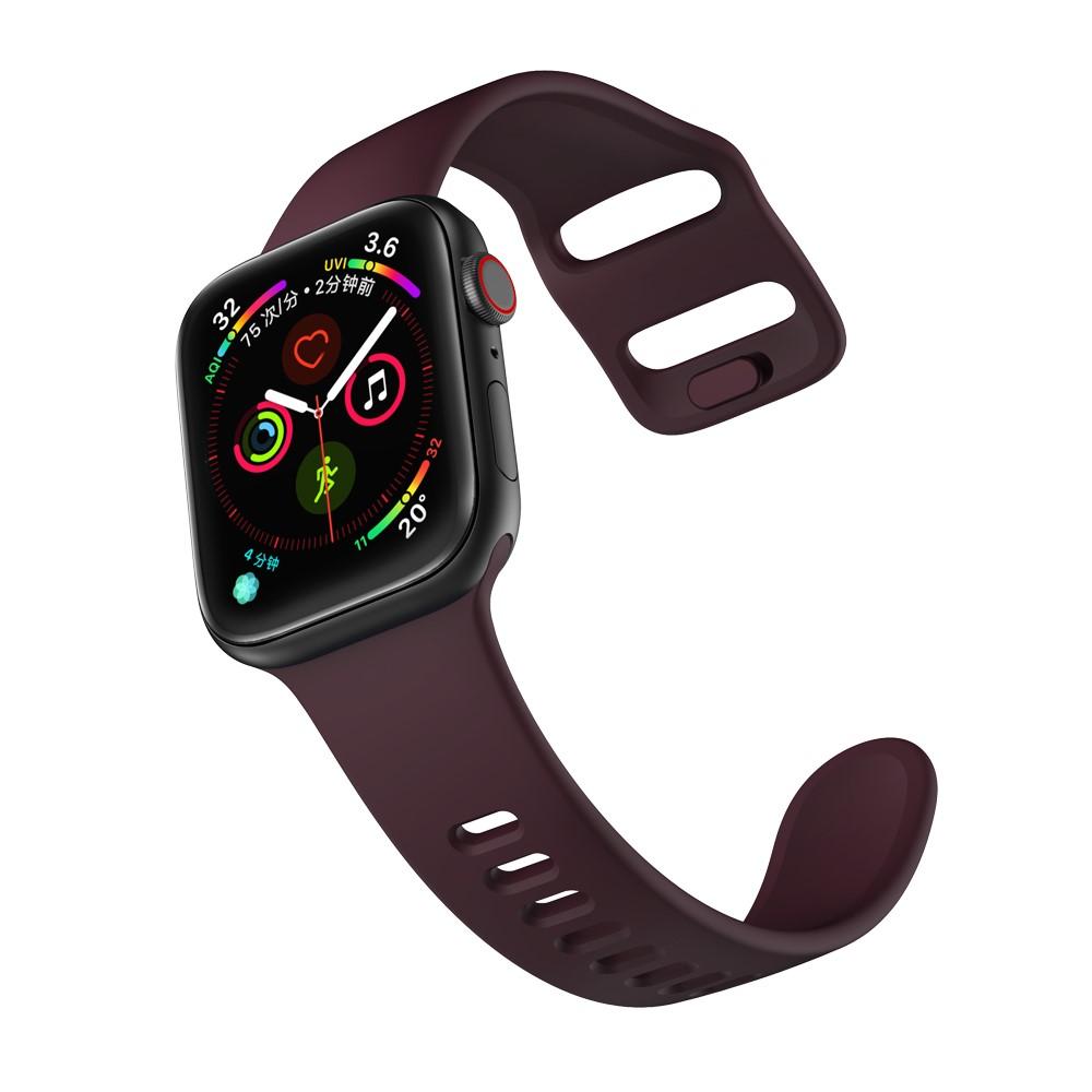 Bracelet en silicone pour Apple Watch 45mm Series 7, violet