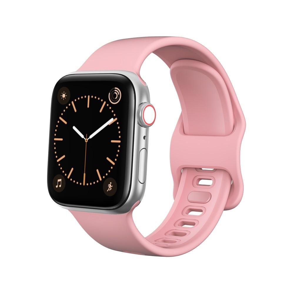 Bracelet en silicone pour Apple Watch 45mm Series 7, rose