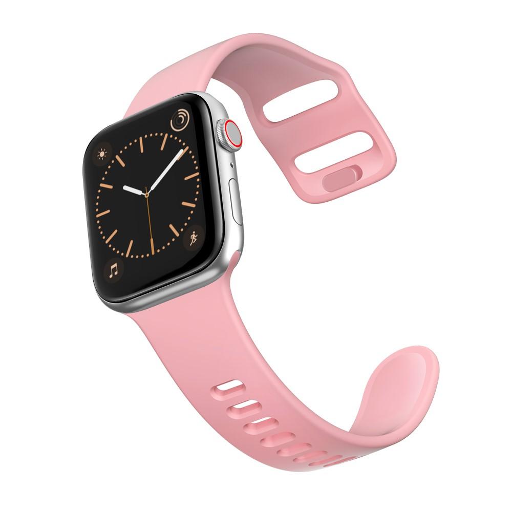 Bracelet en silicone pour Apple Watch 45mm Series 7, rose