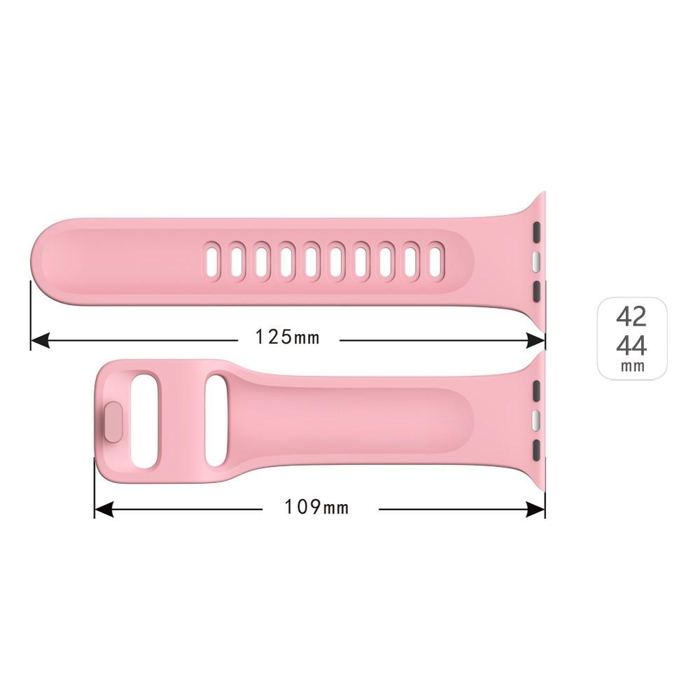 Bracelet en silicone pour Apple Watch 45mm Series 8, rose
