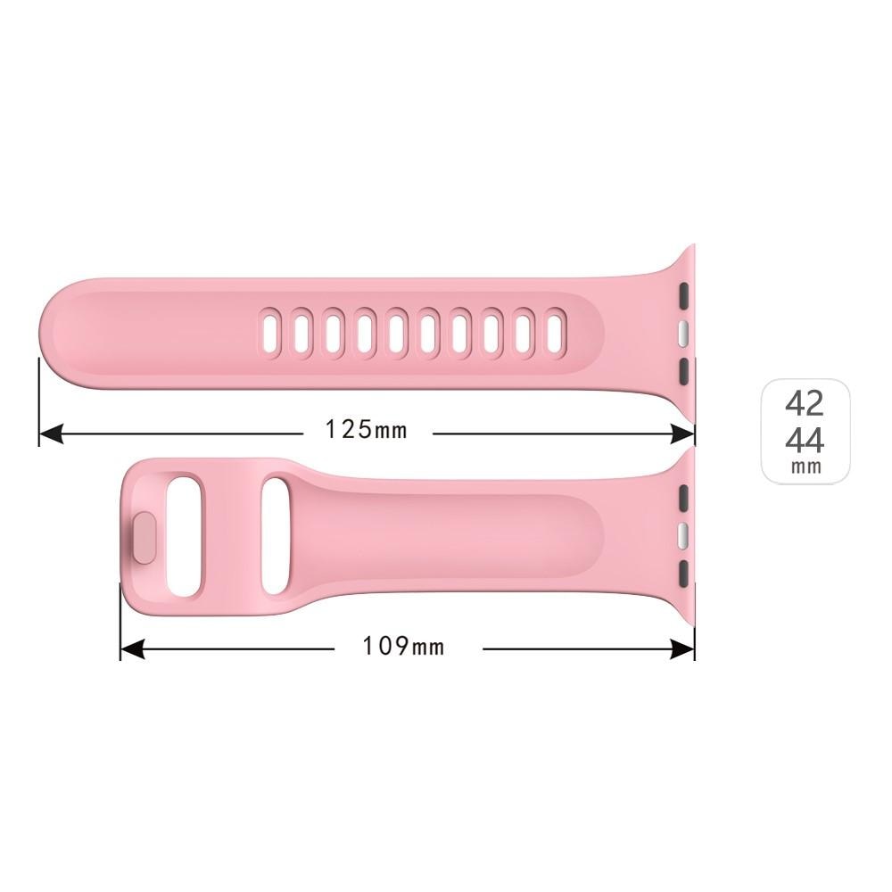 Bracelet en silicone pour Apple Watch 45mm Series 7, rose