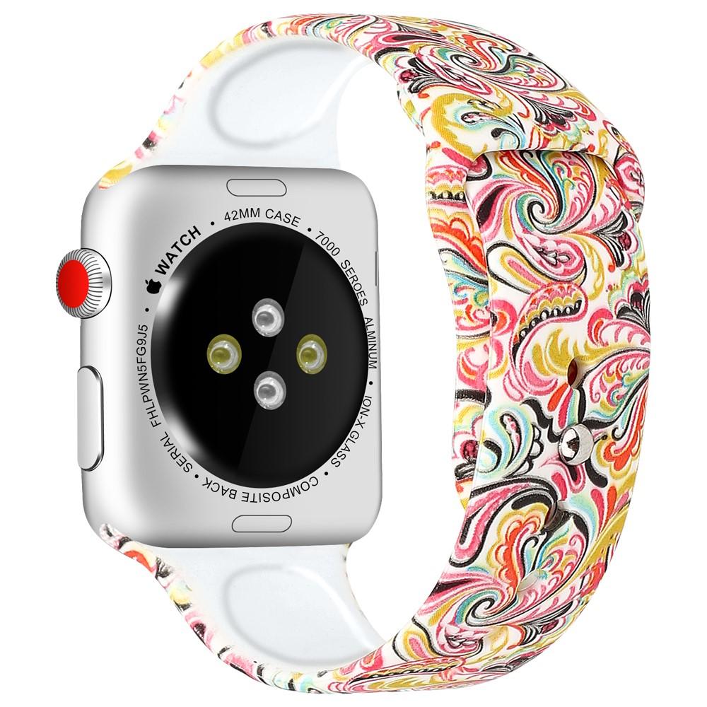 Bracelet en silicone pour Apple Watch Ultra 49mm, paisley