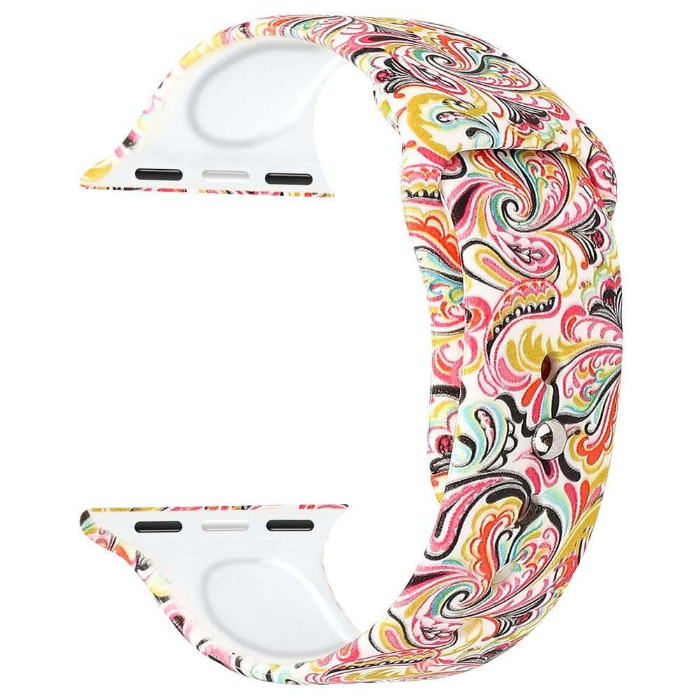 Bracelet en silicone pour Apple Watch Ultra 49mm, paisley