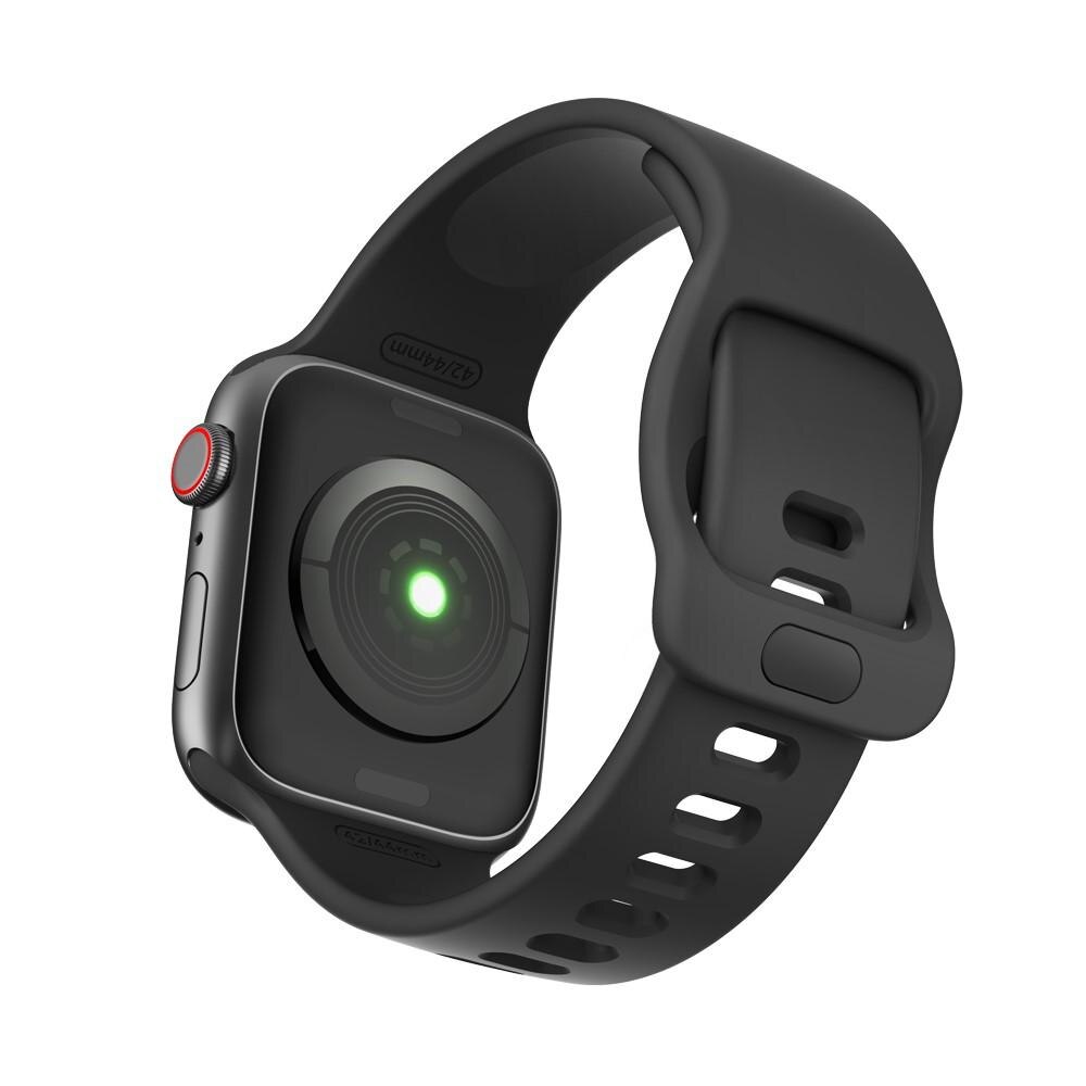 Bracelet en silicone pour Apple Watch Series 1-3 42mm, Noir