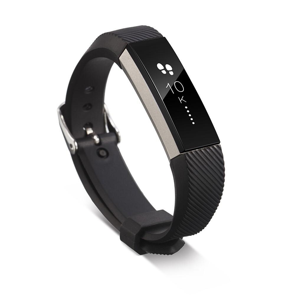 Bracelet en silicone pour Fitbit Alta/Alta HR, noir