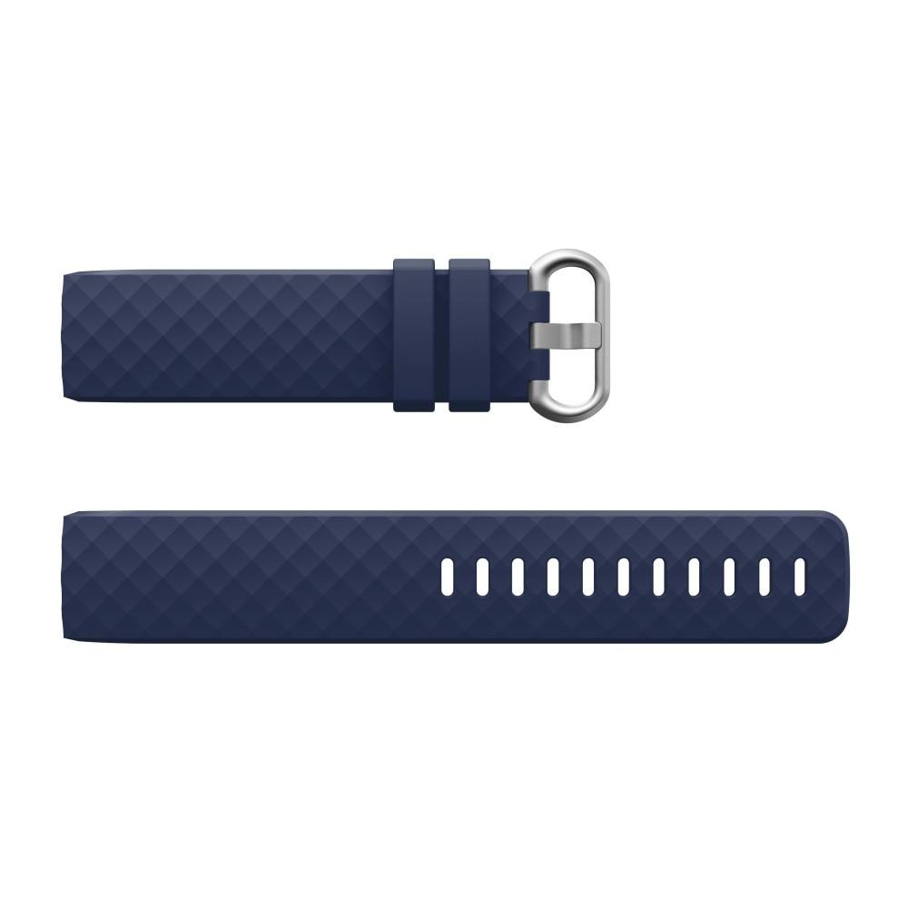Bracelet en silicone pour Fitbit Charge 3/Charge 4, Bleu