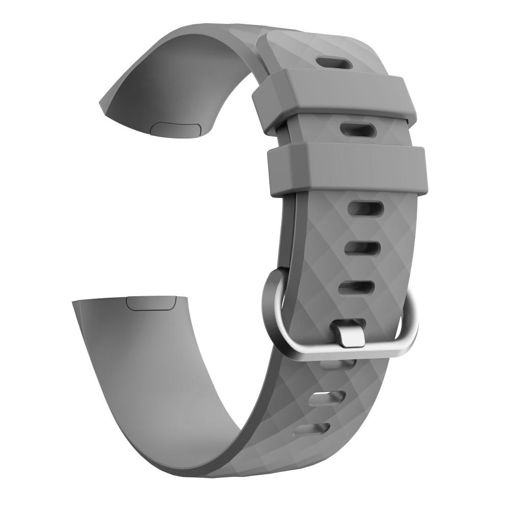 Bracelet en silicone pour Fitbit Charge 3/Charge 4, Gris